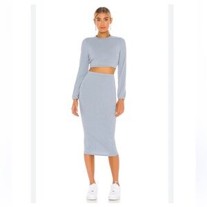 Revolve Superdown Lena Midi Set in Dusty Blue